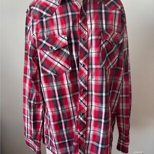 Men's Red Plaid Shirt